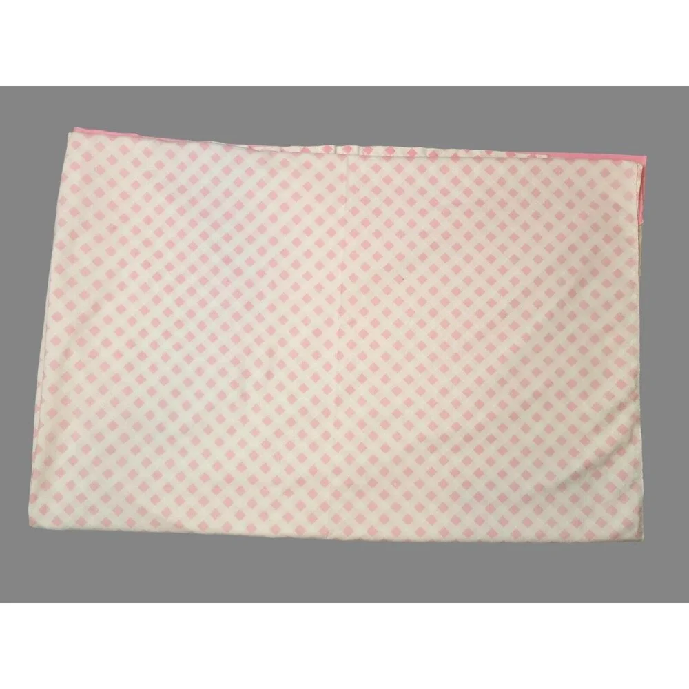 VTG Dantrel Dan River Pink Checkers Queen Sheet 72
